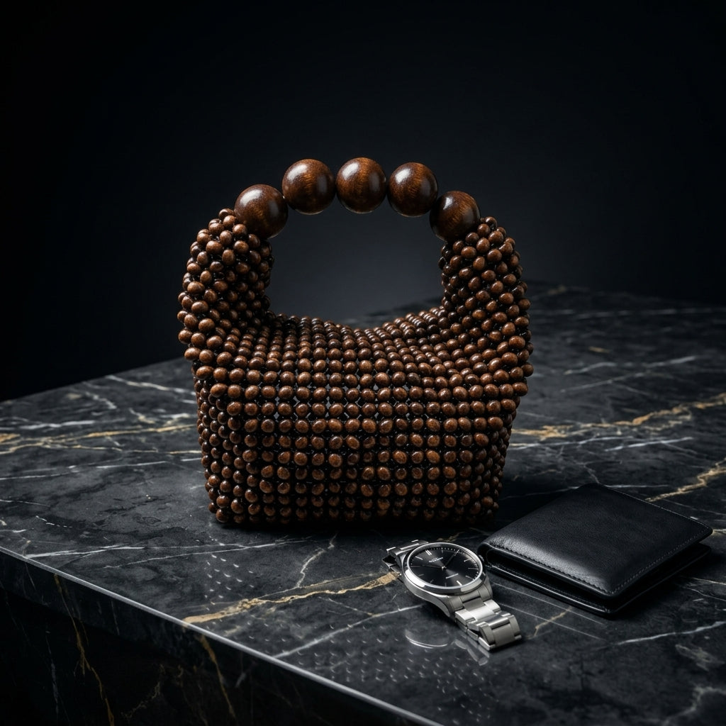 Fontaine Woven Bead Clutch