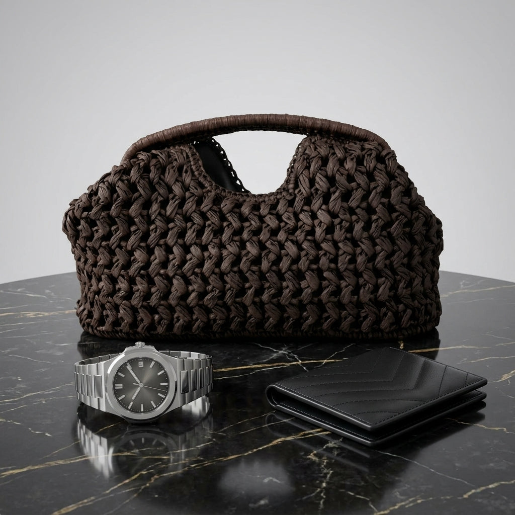 Adria Woven Clutch Bag