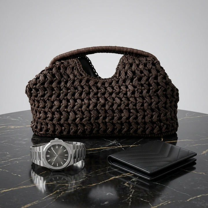 Adria Woven Clutch Bag