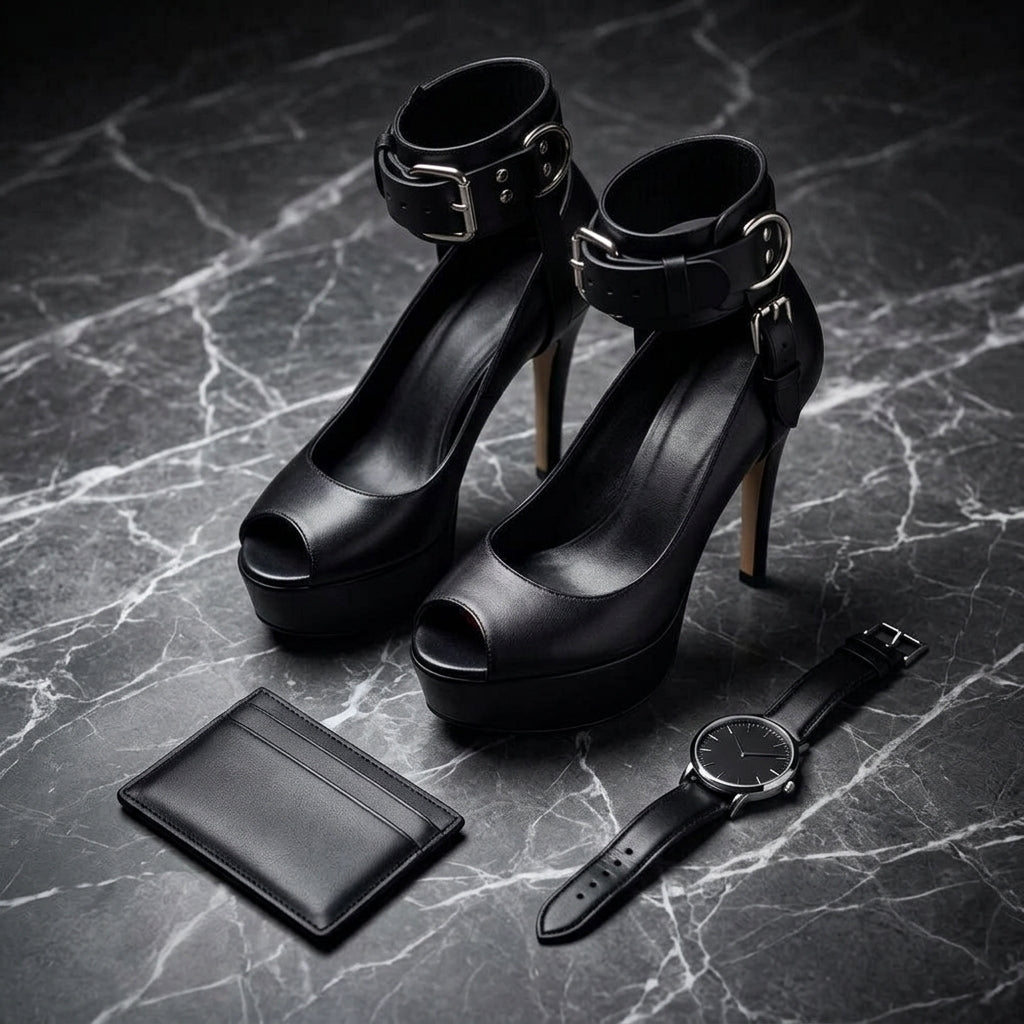 Merapel Leather Ankle Belt (2pc)