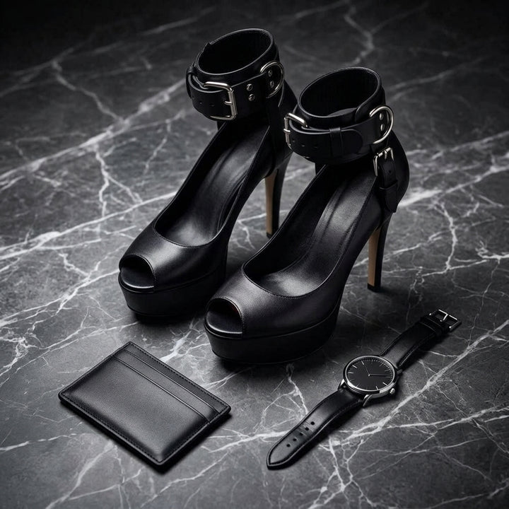Merapel Leather Ankle Belt (2pc)