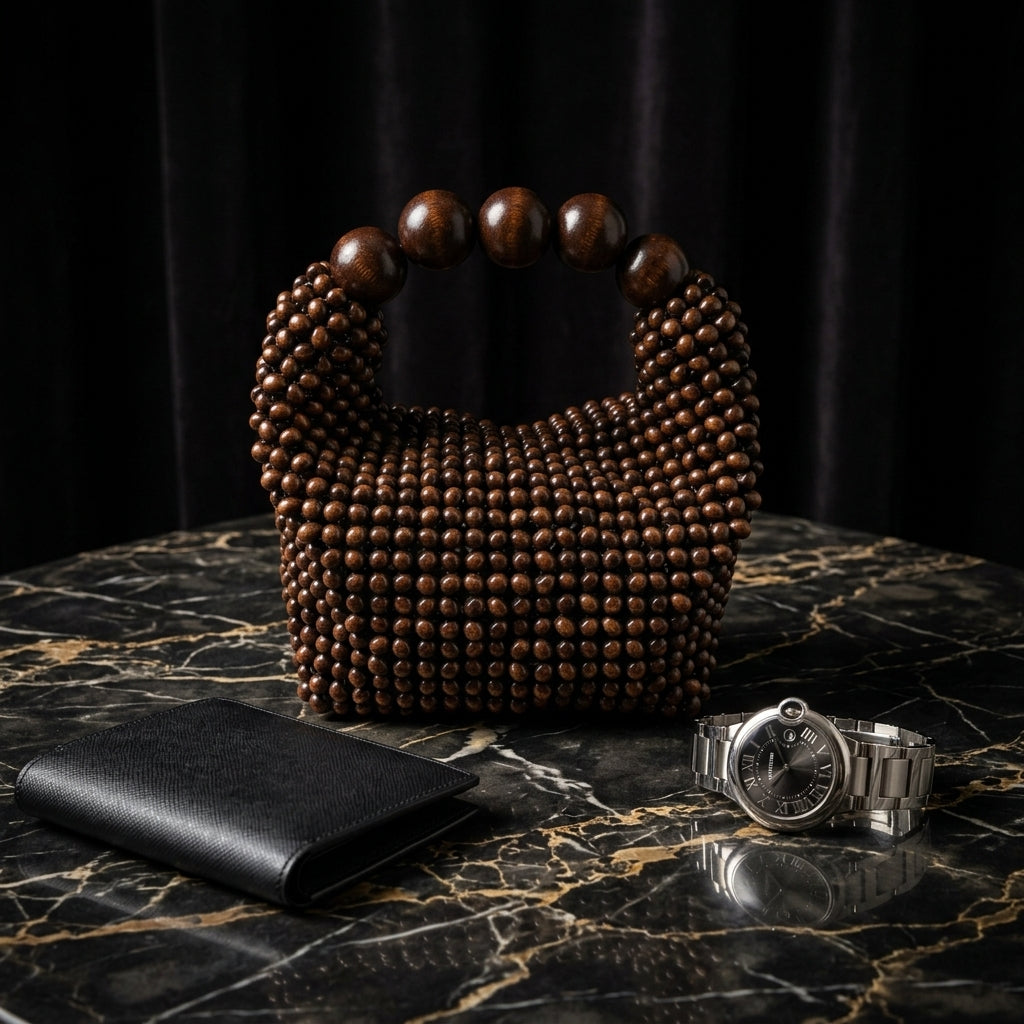 Fontaine Woven Bead Clutch