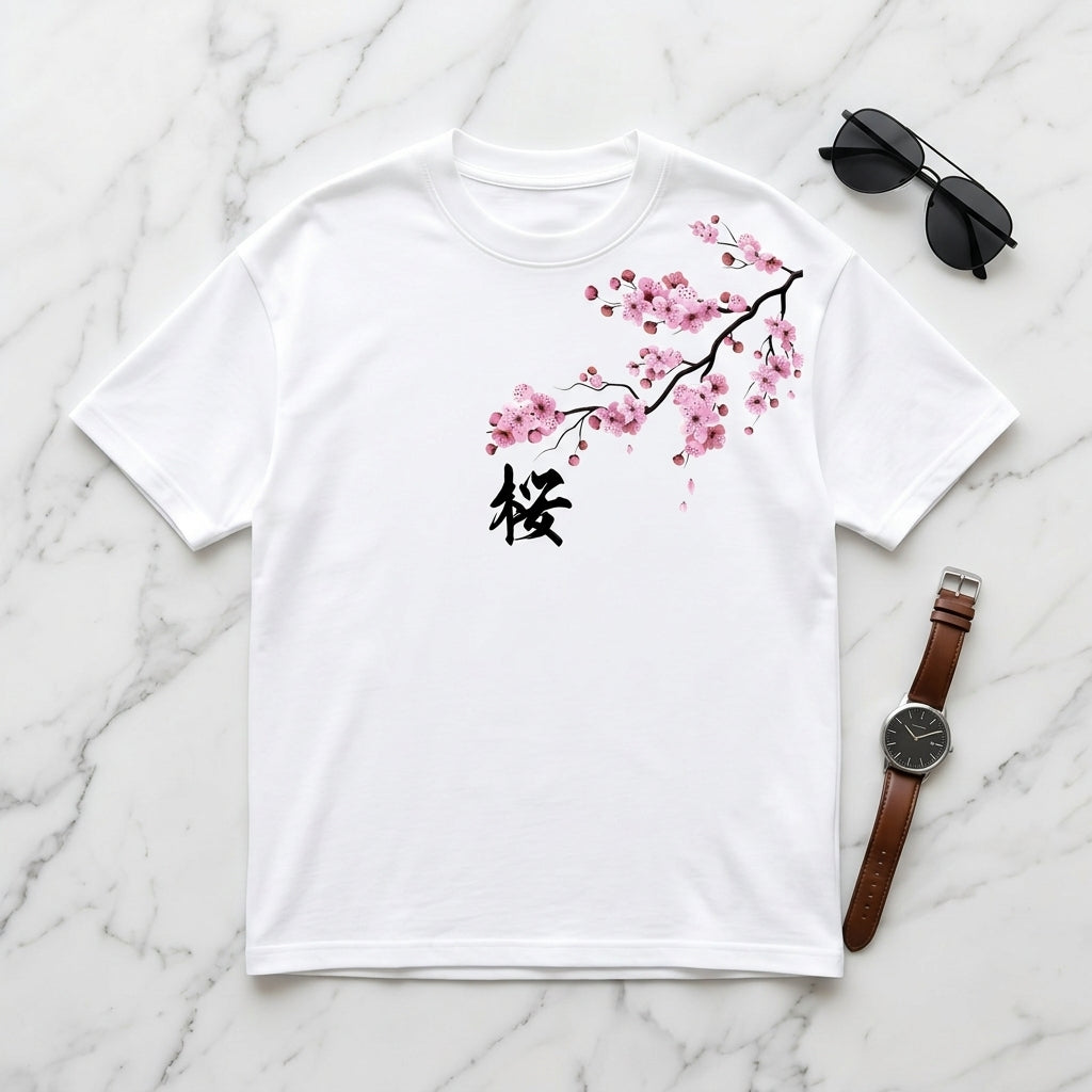 Hikaru 100% Cotton Cherry Blossom Tee