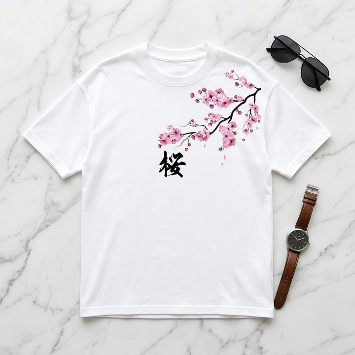 Hikaru 100% Cotton Cherry Blossom Tee