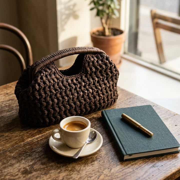 Adria Woven Clutch Bag