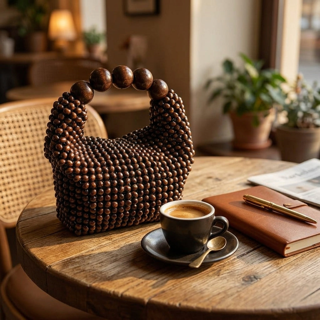 Fontaine Woven Bead Clutch
