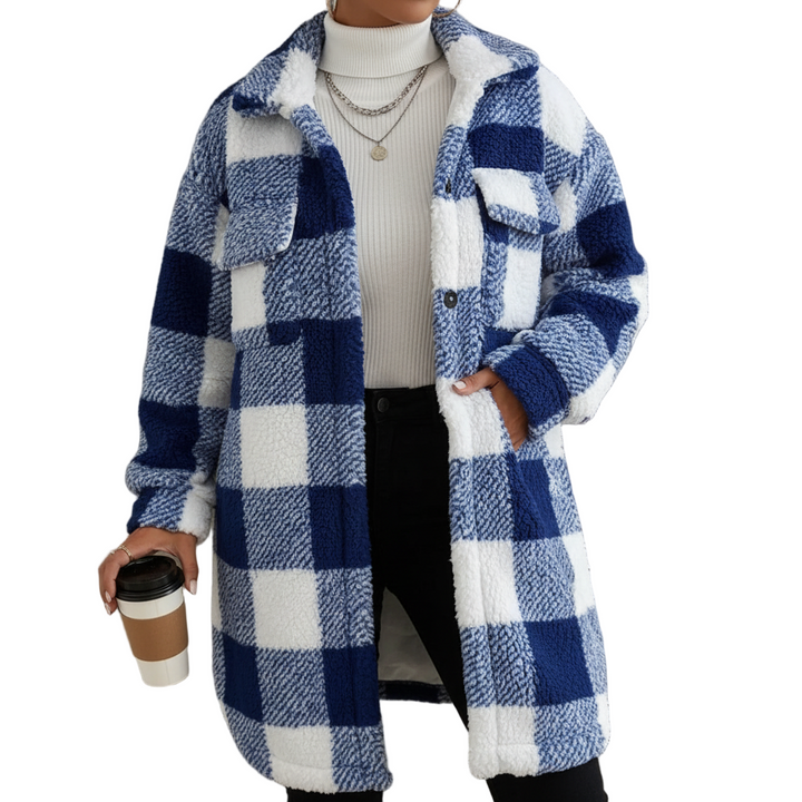 Cityscape Plaid Trench Coat