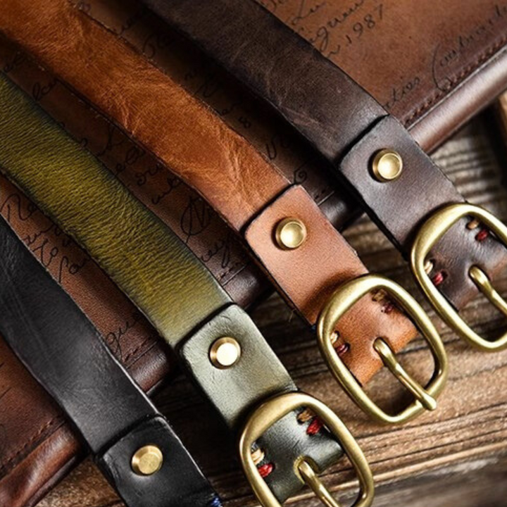 A group of leather belts perfect for adding a touch of country fashion, ideal for Southern ladies who love classic style.