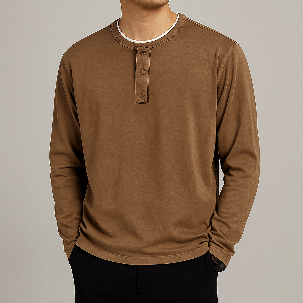 Juvan 100% Cotton Henley