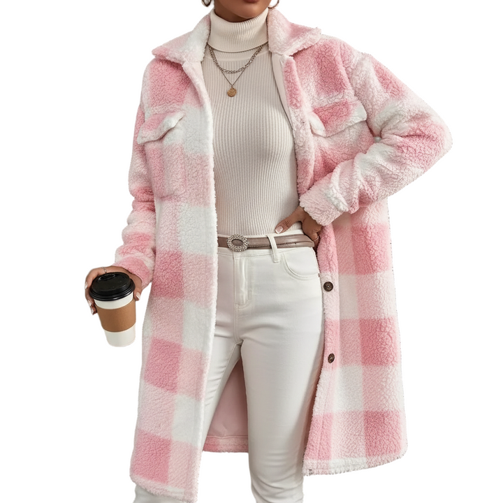 Cityscape Plaid Trench Coat