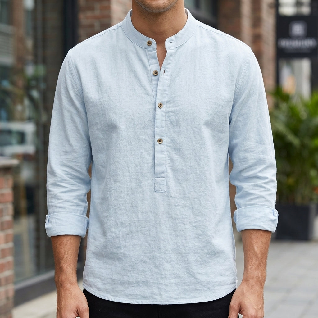 Breeze Band-Collar Shirt