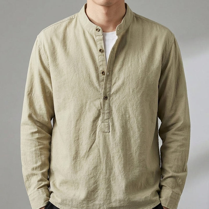 Breeze Band-Collar Shirt