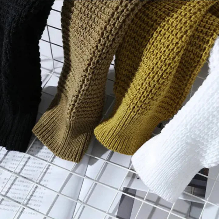 Oska Crewneck Waffle Knit Sweatshirt