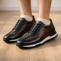 Davenport Leather Low-Top Trainers