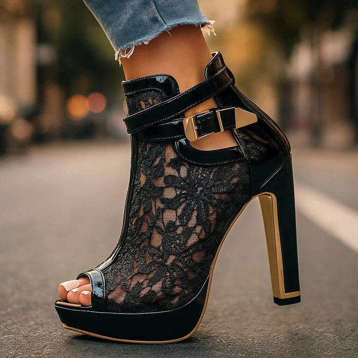 Mirelle Floral Lace Heels