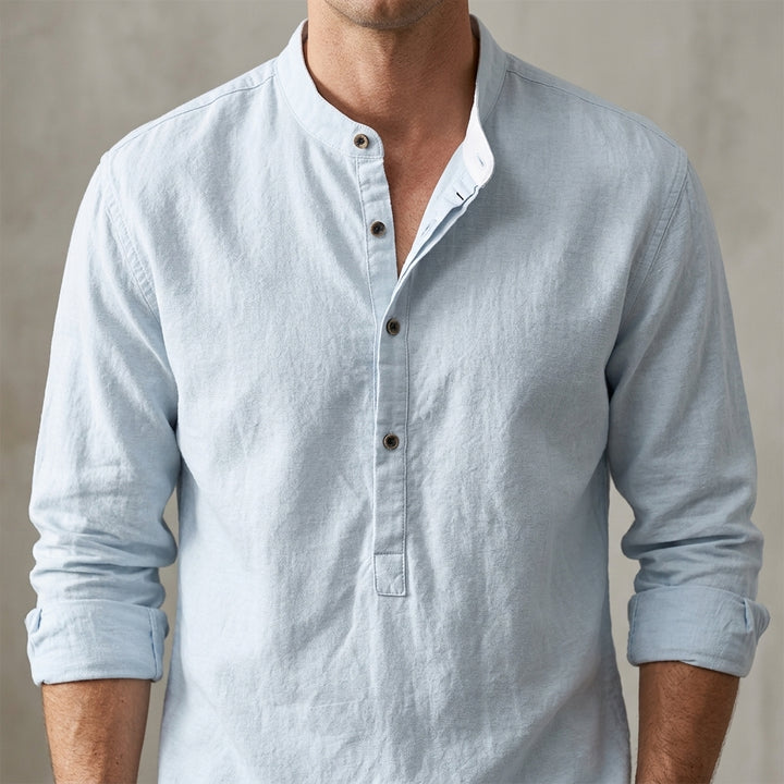 Breeze Band-Collar Shirt