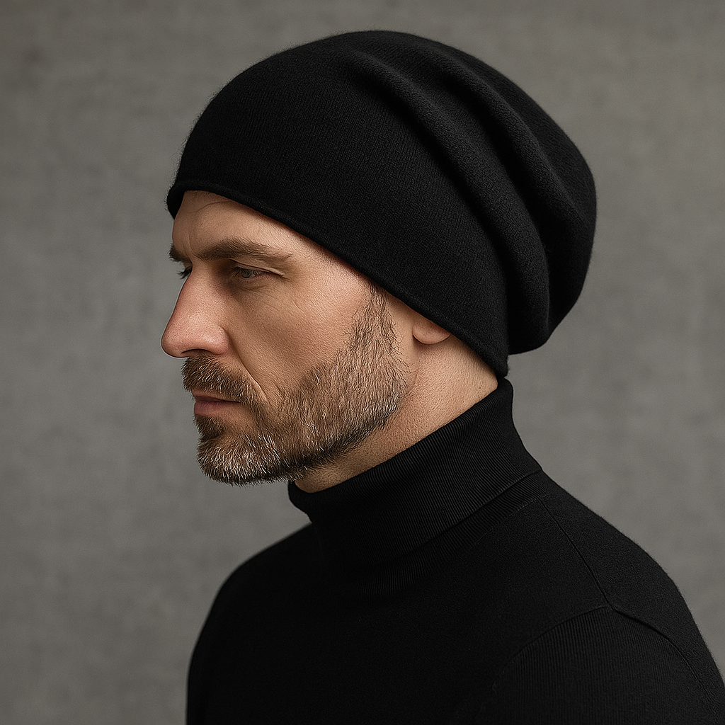 100% Cashmere Slouch Beanie