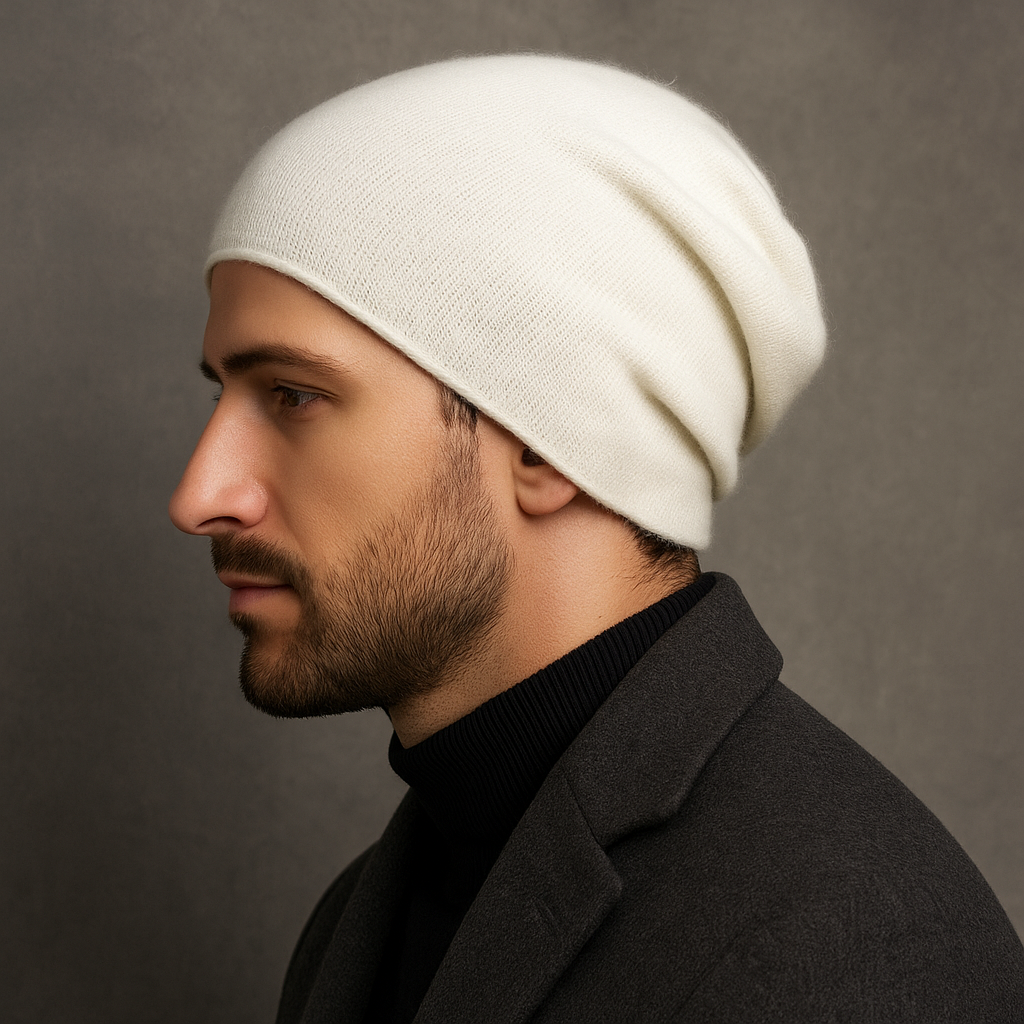 100% Cashmere Slouch Beanie