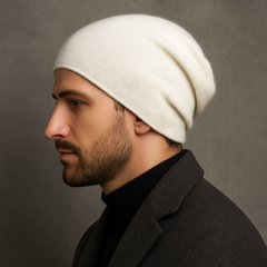 100% Cashmere Slouch Beanie