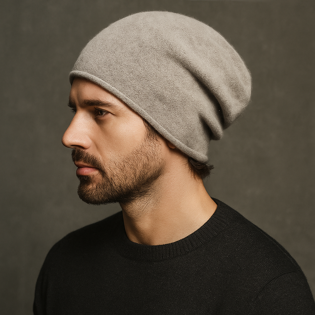 100% Cashmere Slouch Beanie