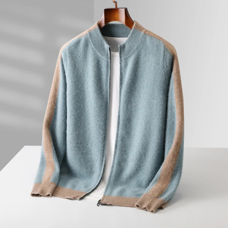 Corvino Cashmere Zip Cardigan