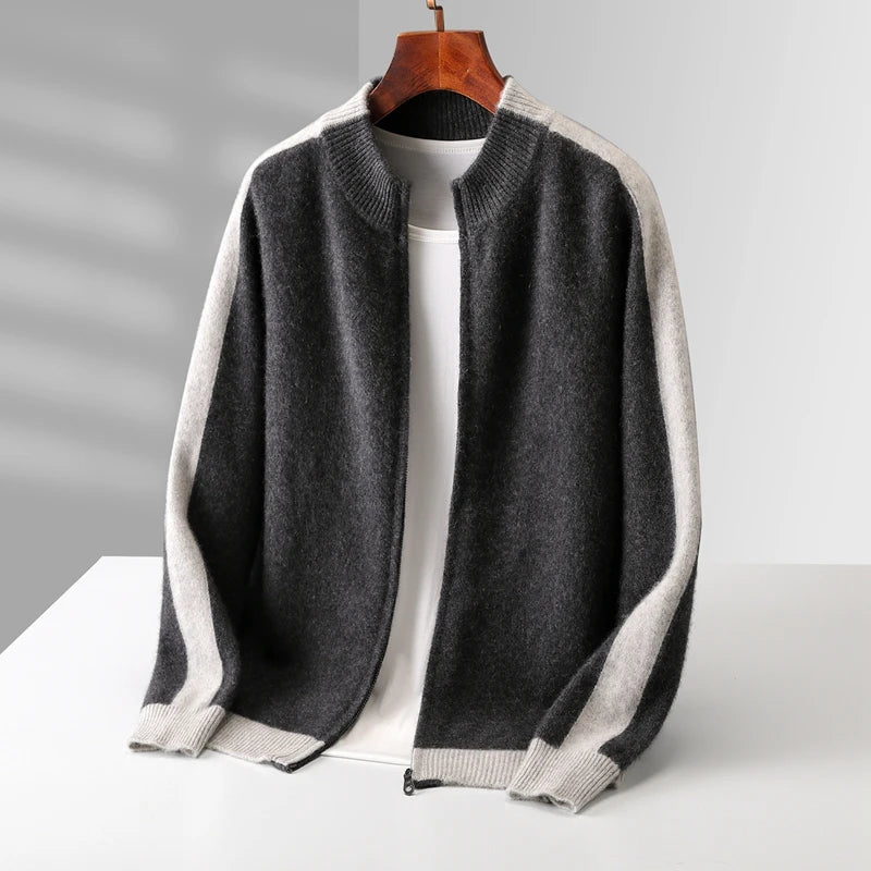 Corvino Cashmere Zip Cardigan