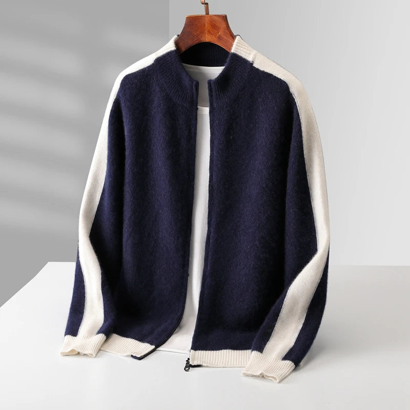 Corvino Cashmere Zip Cardigan