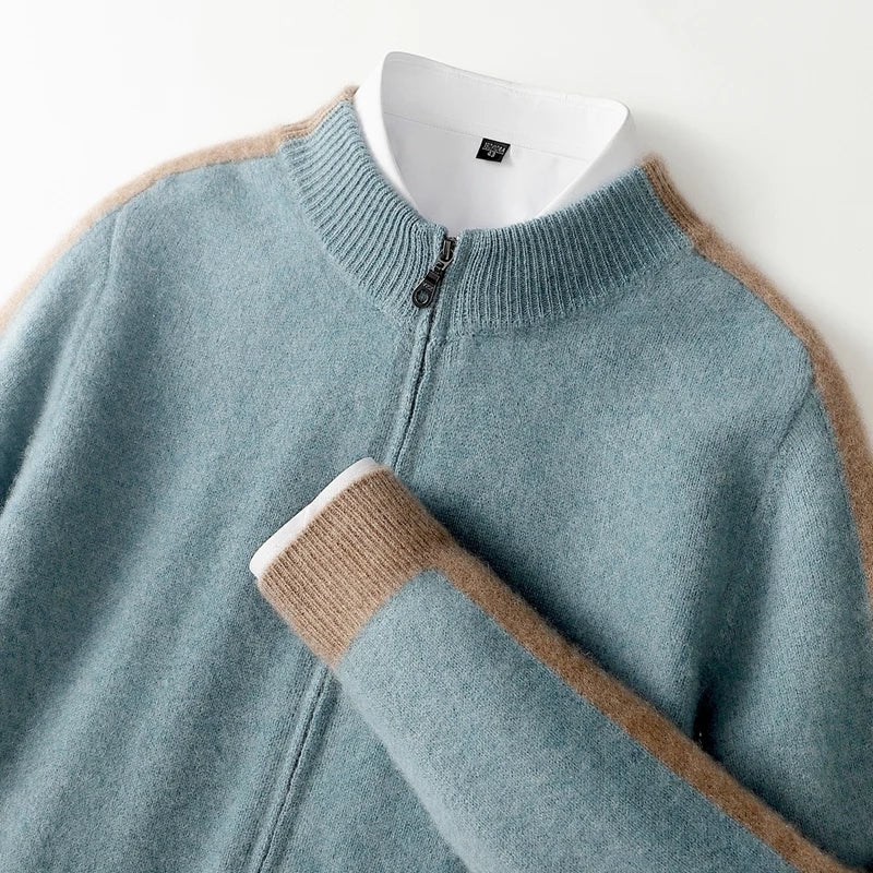 Corvino Cashmere Zip Cardigan