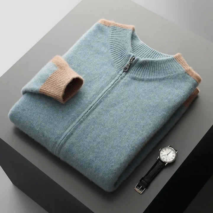 Corvino Cashmere Zip Cardigan