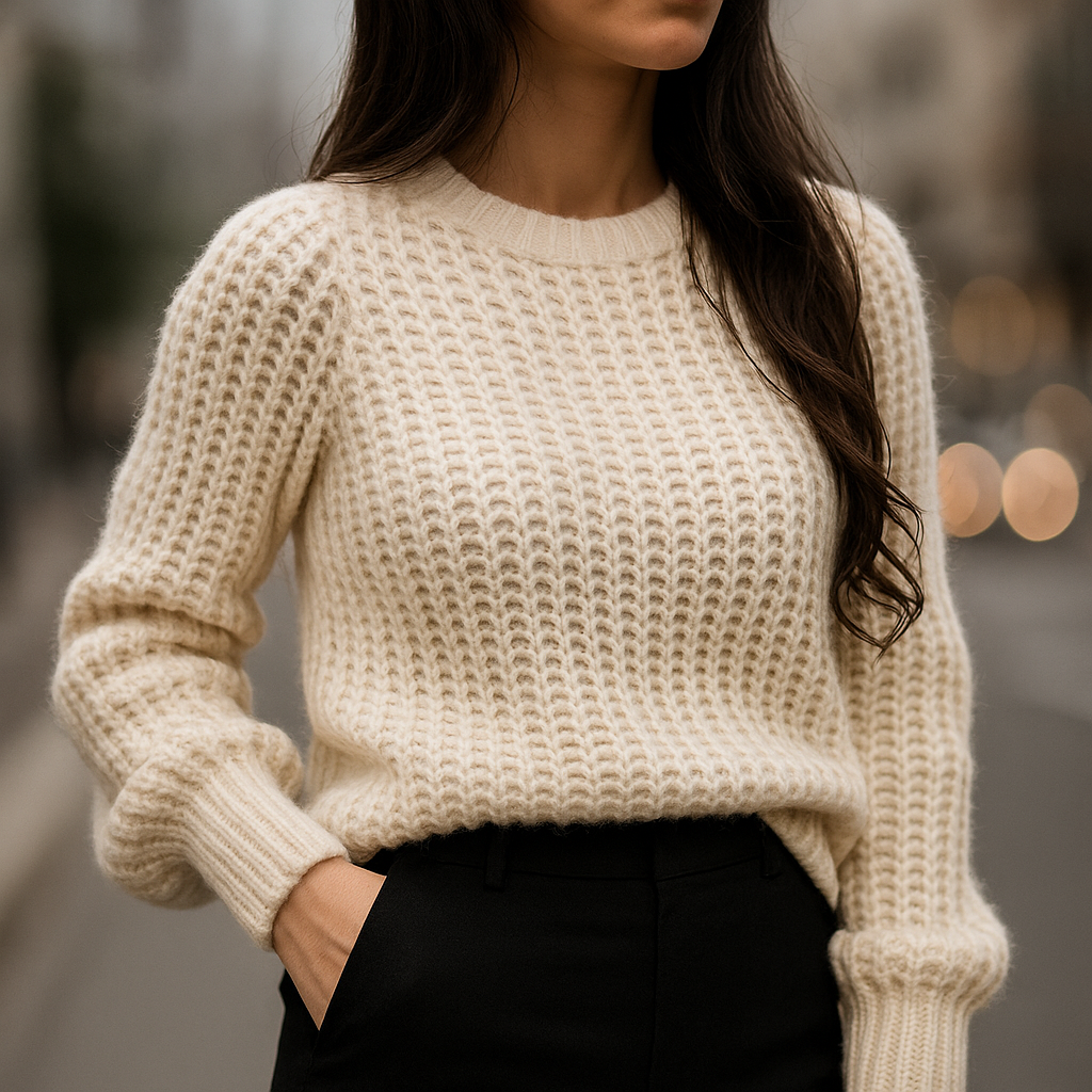 Anne Prestige Rib Knit Sweater
