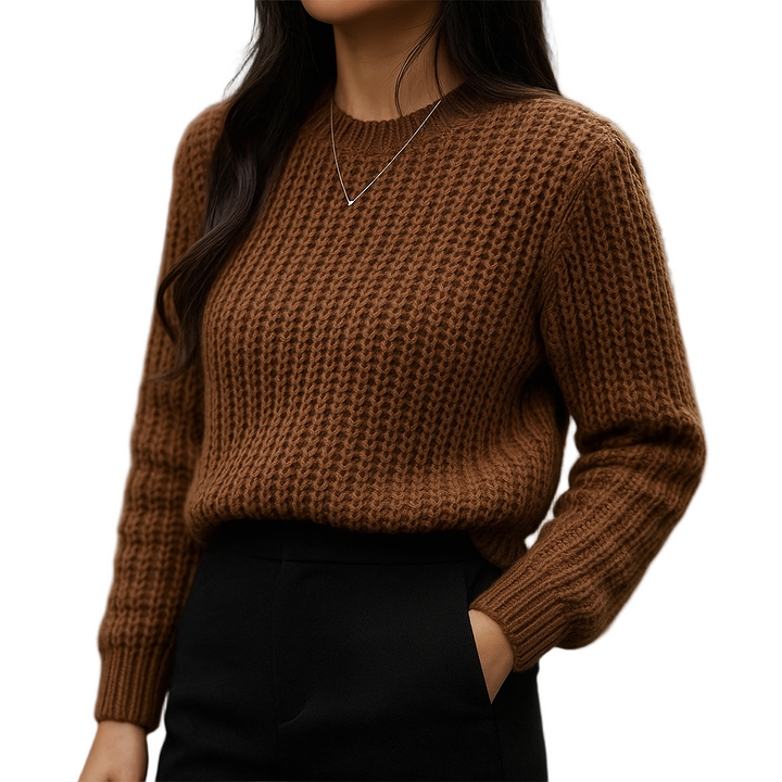 Anne Prestige Rib Knit Sweater