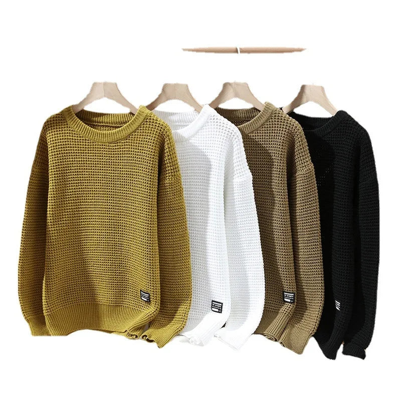 Oska Crewneck Waffle Knit Sweatshirt