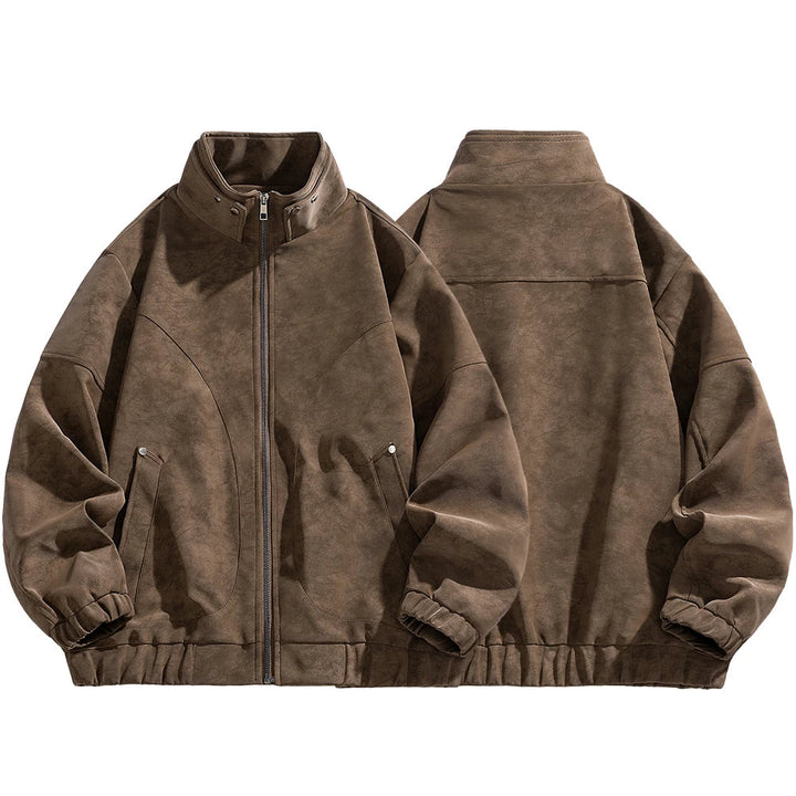 Tavren Leather Collar Jacket