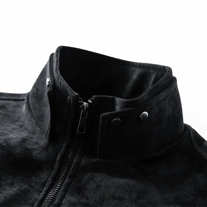 Tavren Leather Collar Jacket
