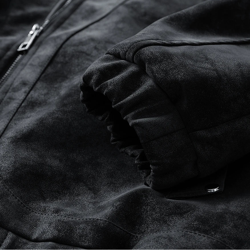 Tavren Leather Collar Jacket