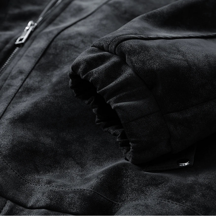 Tavren Leather Collar Jacket