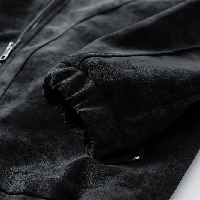 Tavren Leather Collar Jacket