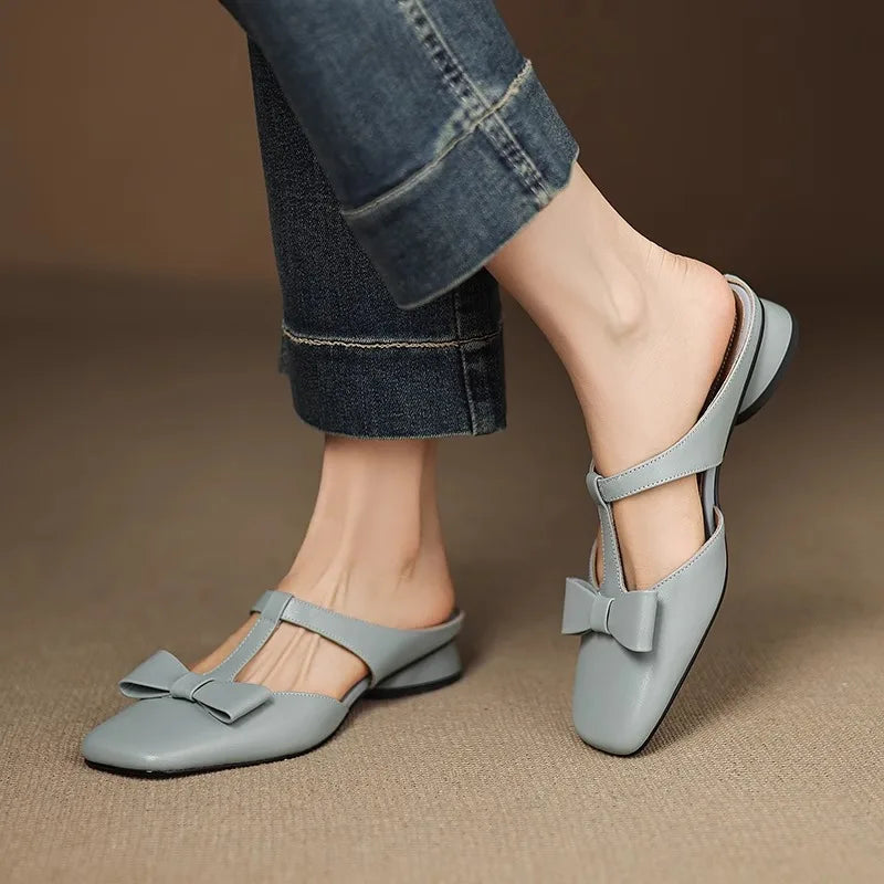 Savona Patent Bow Mules