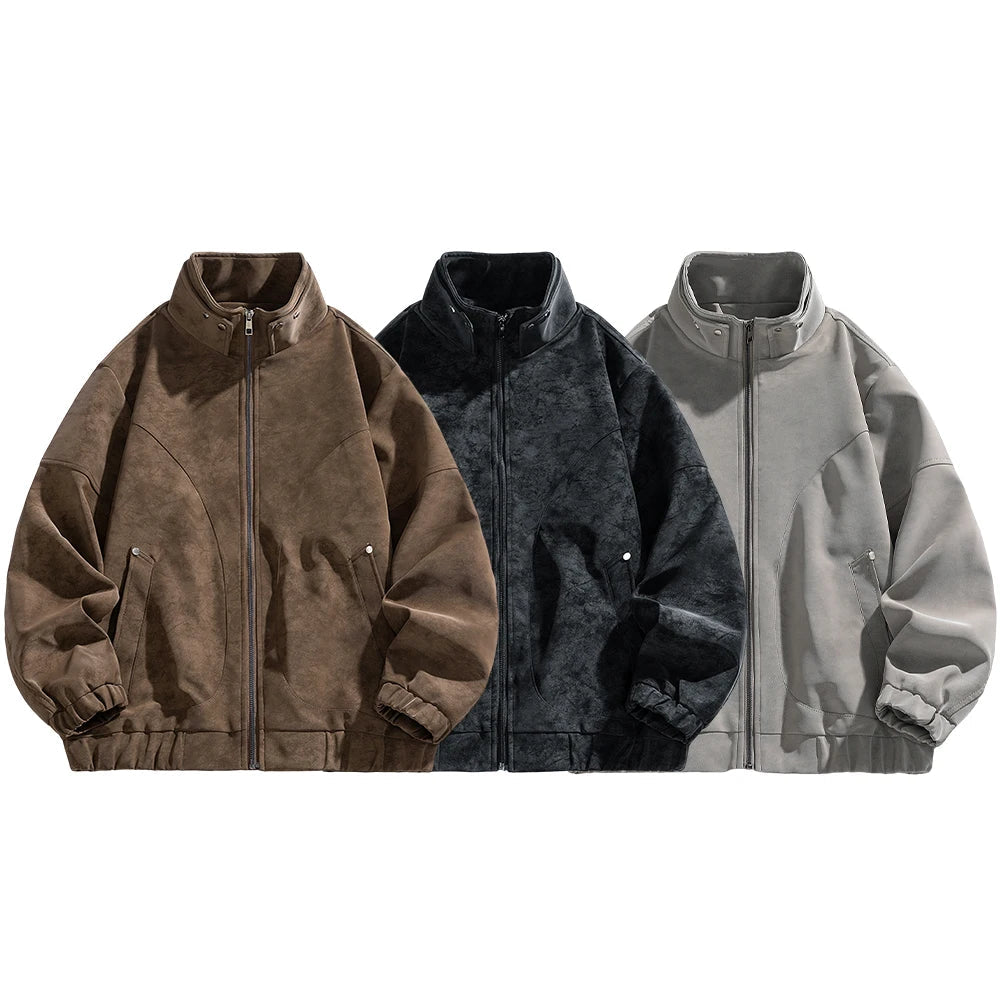 Tavren Leather Collar Jacket