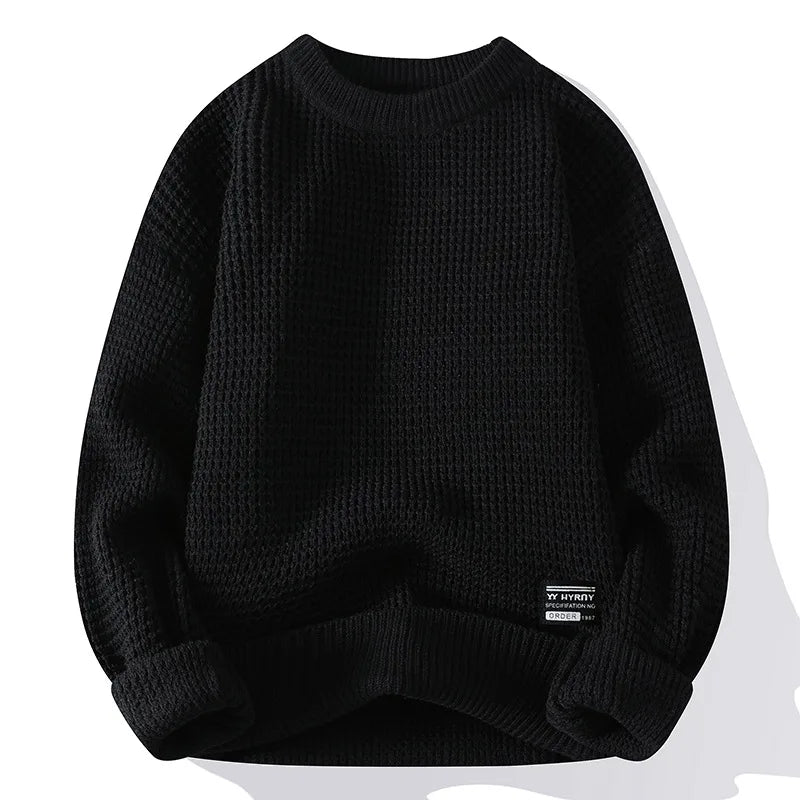 Oska Crewneck Waffle Knit Sweatshirt