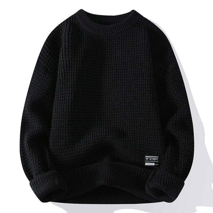 Oska Crewneck Waffle Knit Sweatshirt