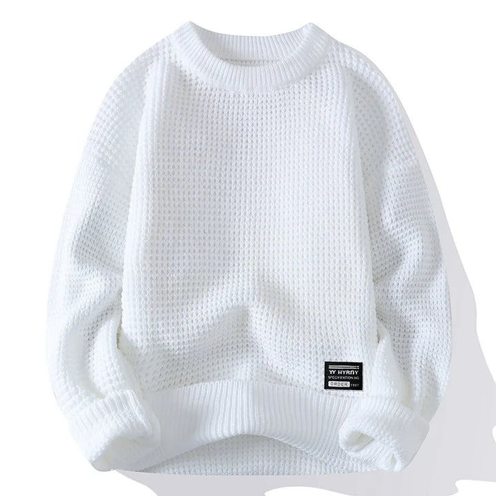 Oska Crewneck Waffle Knit Sweatshirt