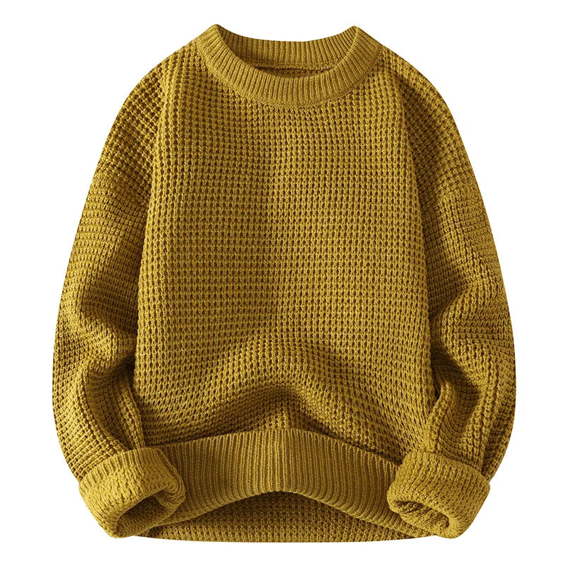 Oska Crewneck Waffle Knit Sweatshirt