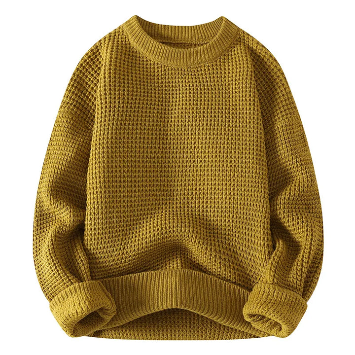 Oska Crewneck Waffle Knit Sweatshirt