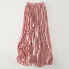 Asti Pleated Wide Leg Trousers - Blush