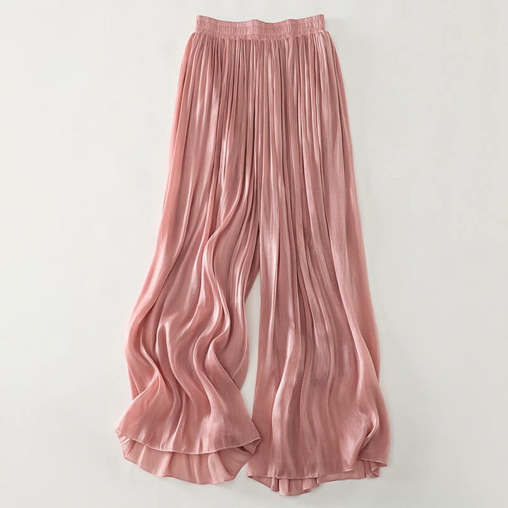 Asti Pleated Wide Leg Trousers - Blush
