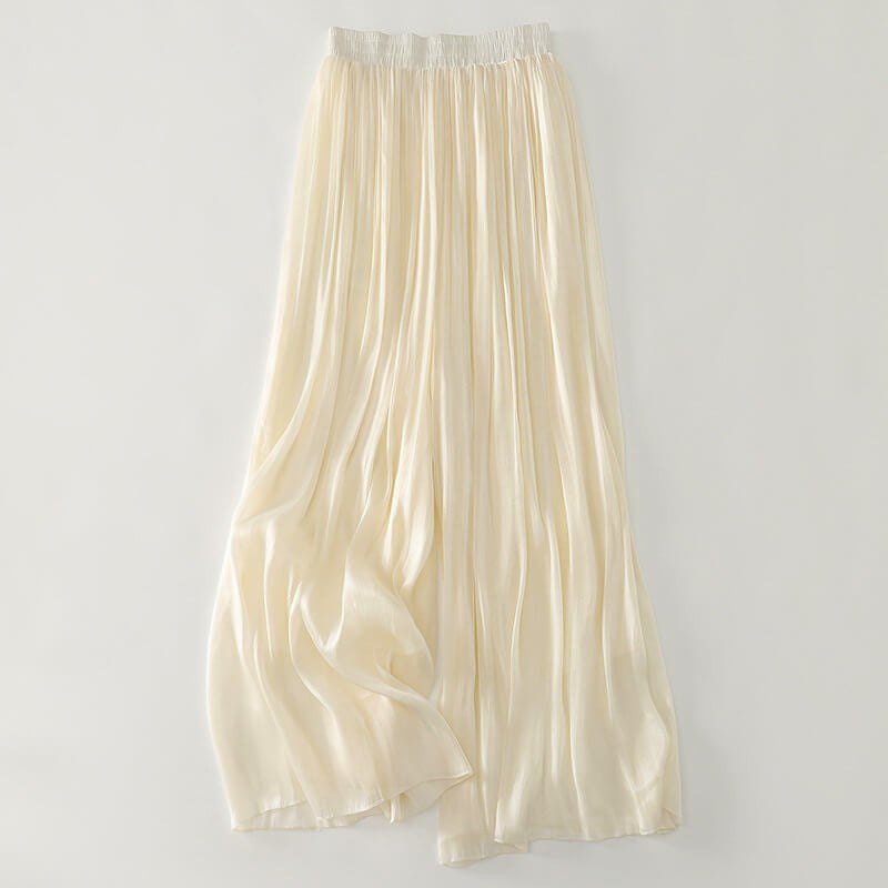 Asti Pleated Wide Leg Trousers - Chalk