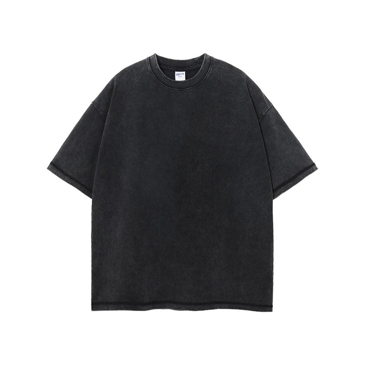 Astoria Washed Cotton T-Shirt - Faded Black