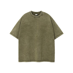 Astoria Washed Cotton T-Shirt - Washed Olive