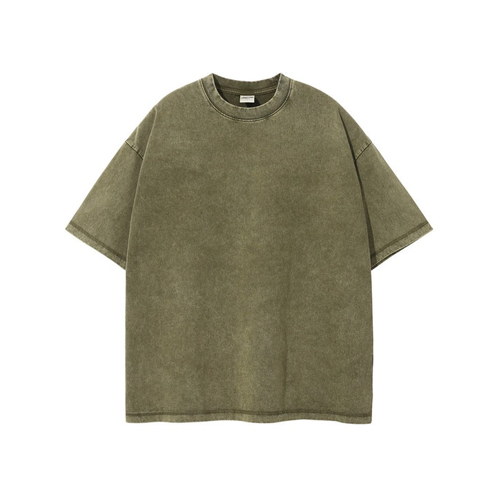 Astoria Washed Cotton T-Shirt - Washed Olive